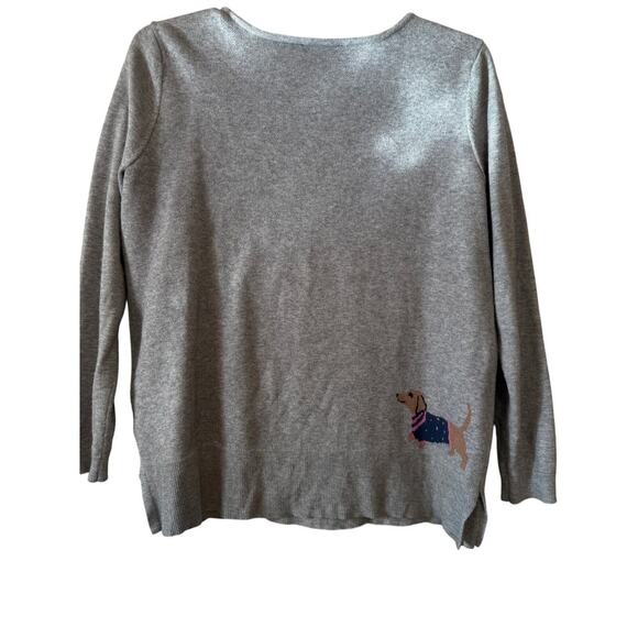 Astrologie Dachshund Puppy Intarsia Knit Sweater Gray SzL - Picture 2 of 7